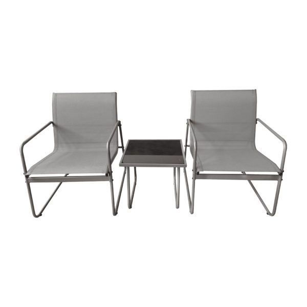 SET CON POLTRONE E TAVOLO GRIGIO