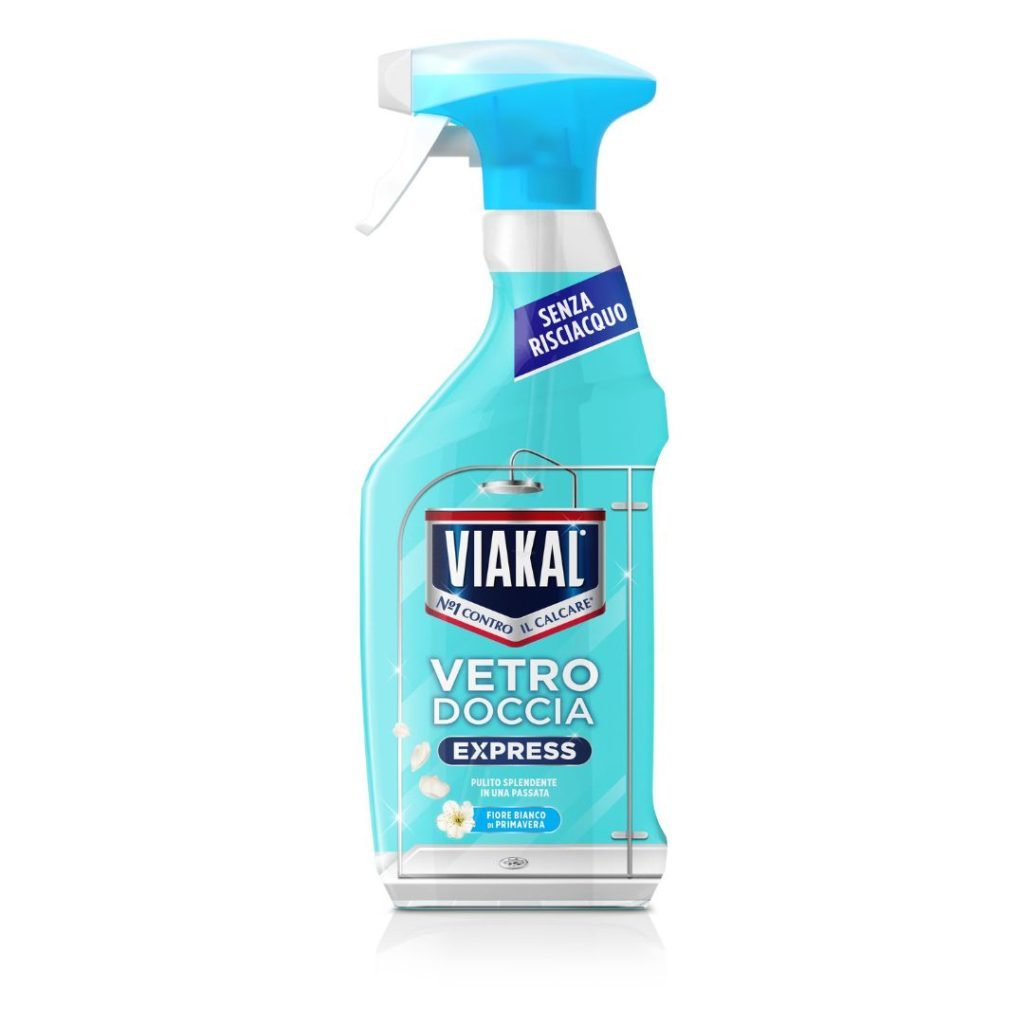 VIAKAL – Spray Bagno Express Vetro Doccia Fiori Eleganti – 470 Ml
