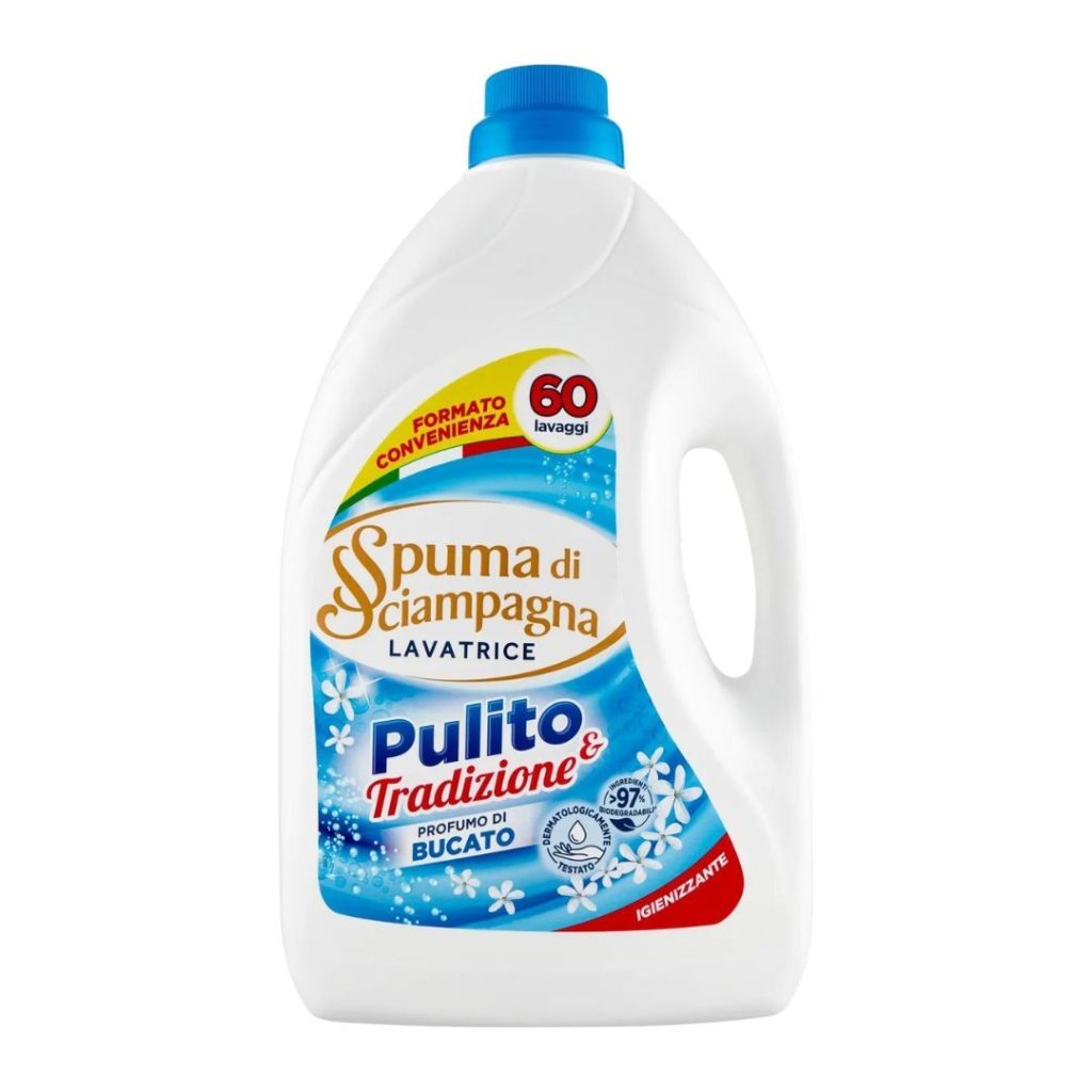 SPUMA DI SCIAMPAGNA – Detersivo Lavatrice Profumo Di Bucato  – 60 Lav