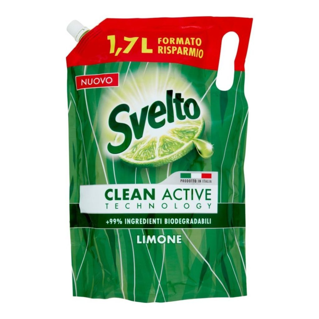 SVELTO – Detersivo Piatti Ecoricarica Limone – 1.7 Lt