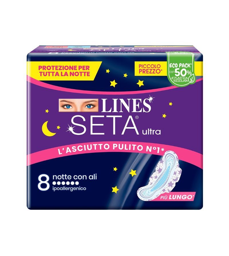 LINES SETA ULTRA – Notte Con Ali – 8Pz