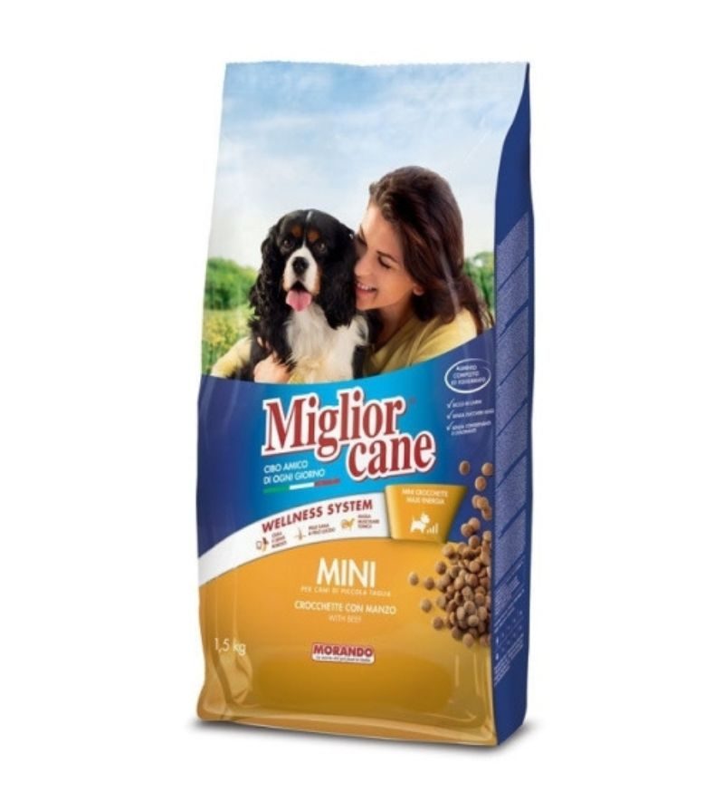 MIGLIOR CANE – Crocchette Mini Con Manzo – 1,5Kg