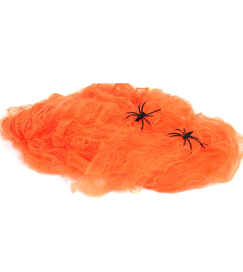 DECORAZIONE HALLOWEEN – Ragnatela Con Ragni 3 Colori Assortiti