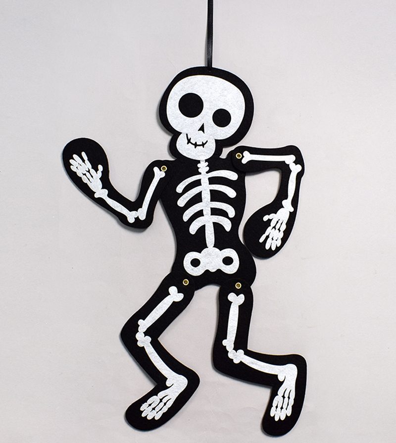 DECORAZIONE HALLOWEEN – Scheletro In Feltro Da Appendere