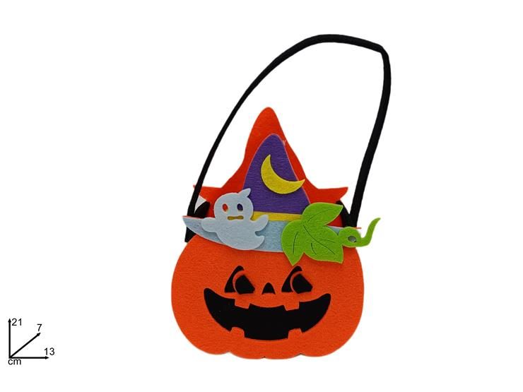 DECORAZIONE HALLOWEEN – Cestino Zucca In Feltro