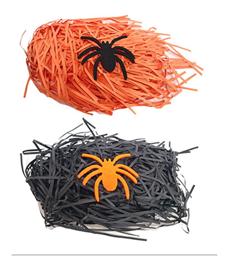DECORAZIONE HALLOWEEN – Paglia Carta 20Gr Con Ragno 2 Colori