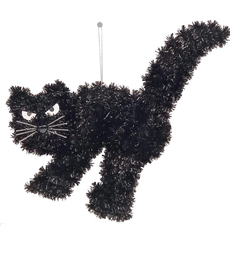 DECORAZIONE HALLOWEEN – Gatto Nero Decorativo 2 Soggetti Assortiti