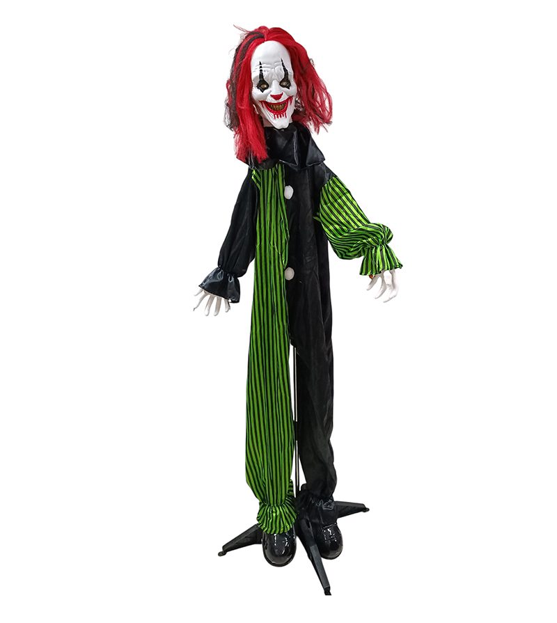 DECORAZIONE HALLOWEEN – Mostro Pagliaccio Con Voce E Movimento