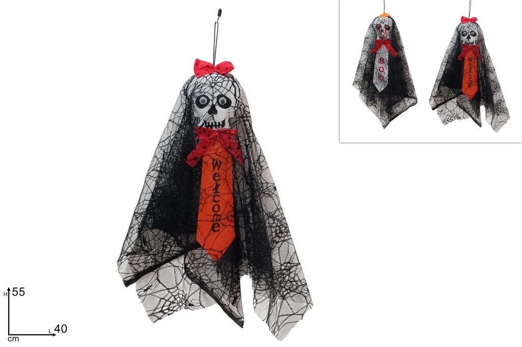 DECORAZIONE HALLOWEEN – Teschio Da Appendere 55Cm