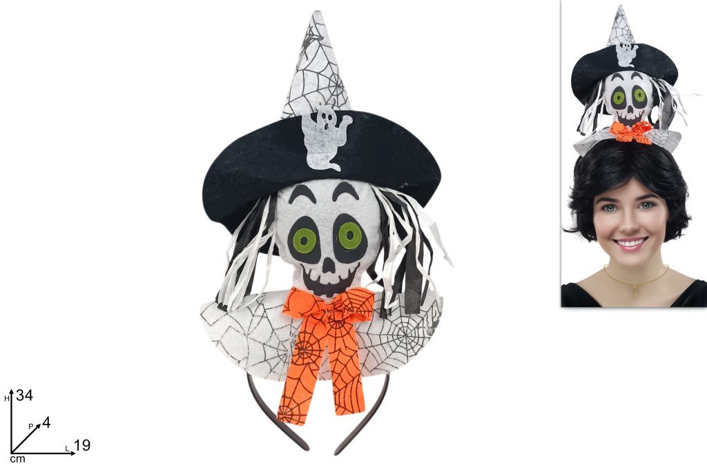 ACCESSORI HALLOWEEN – Cerchietto Strega Con Cappello