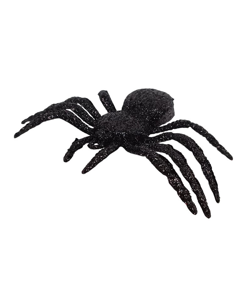 DECORAZIONE HALLOWEEN – Ragni Glitterati 6Pz