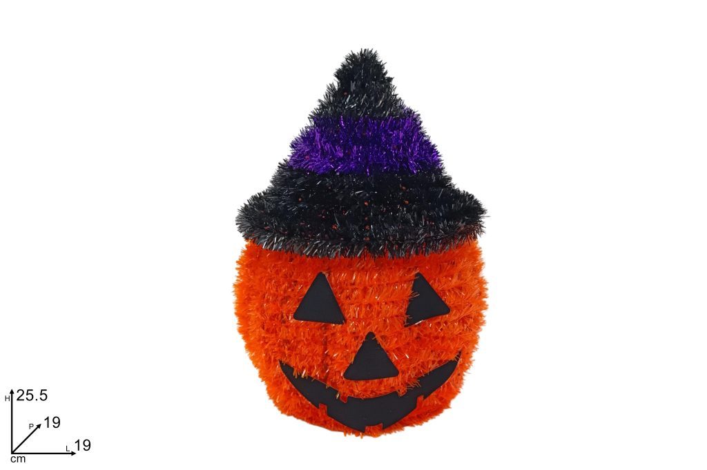 DECORAZIONE HALLOWEEN – Zucca Con Cappello