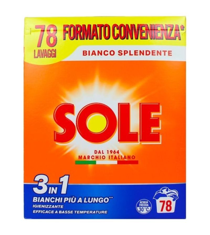 SOLE – Detersivo Lavatrice In Polvere – 78 Misurini
