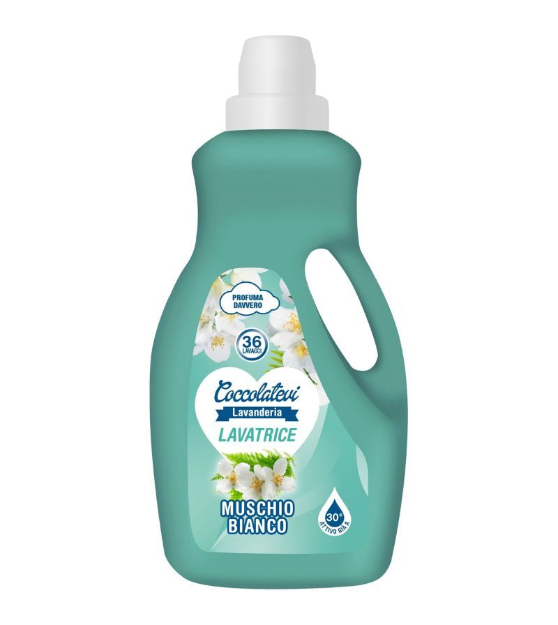 COCCOLATEVI – Detersivo Lavatrice Muschio Bianco – 36 Lav, 1800 Ml