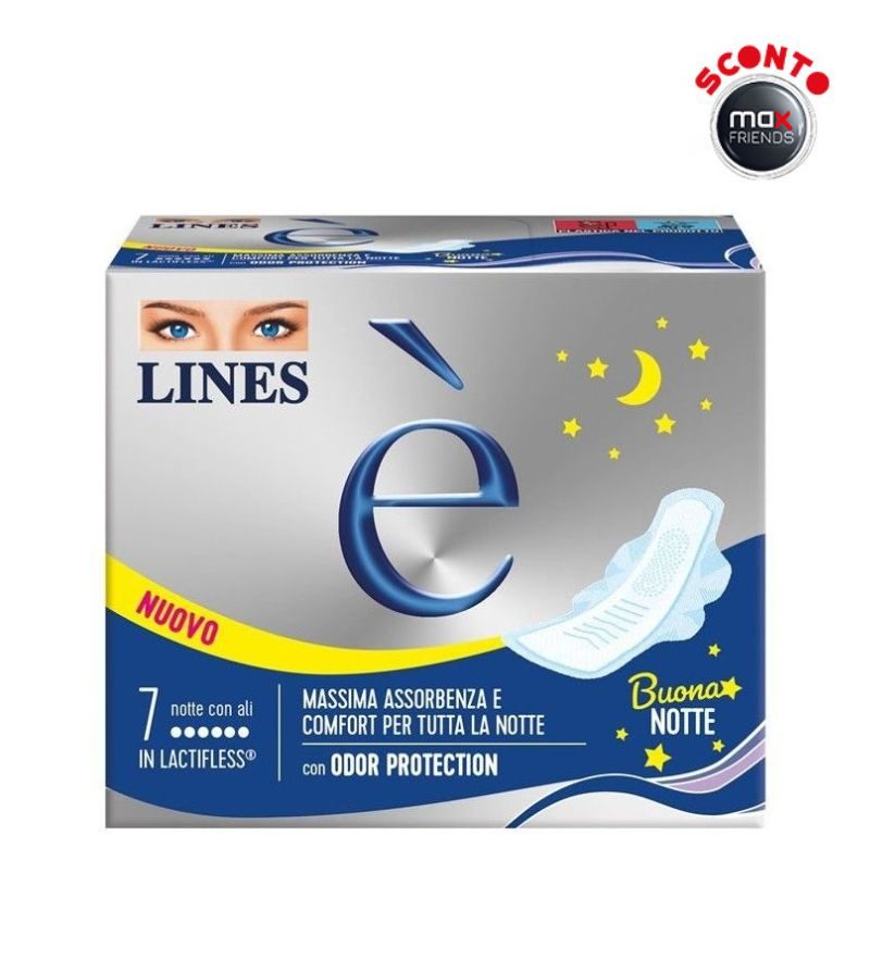 LINES È – Assorbenti Notte – 7 Pz