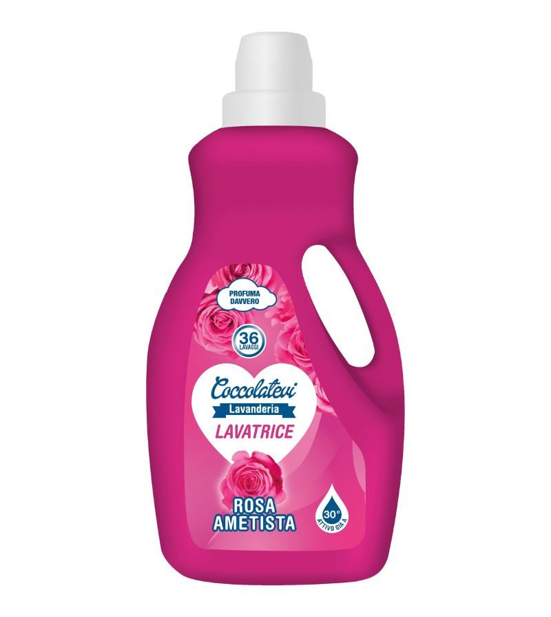 COCCOLATEVI – Detersivo Lavatrice Rosa Ametista – 36 Lav, 1800 Ml