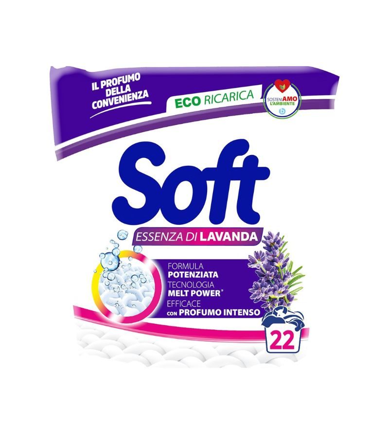 SOFT – Detersivo Lavatrice In Polvere Lavanda – 22 Mis