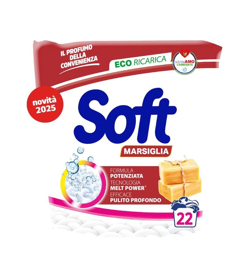 SOFT – Detersivo Lavatrice In Polvere Marsiglia – 22 Mis