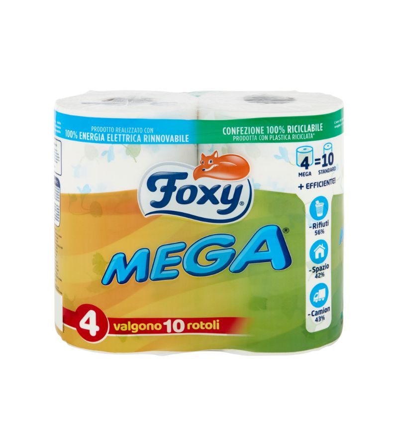 FOXY – Carta Igienica Mega – 4 Rotoli 2 Veli