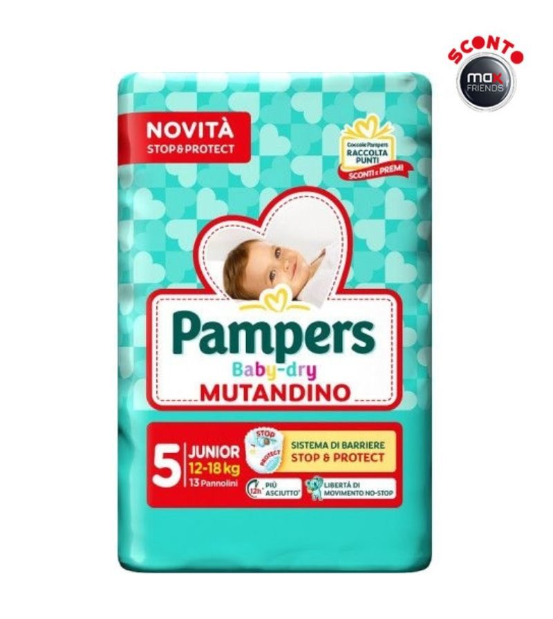 PAMPERS – Pannolini Baby Dry Junior 13 Pz
