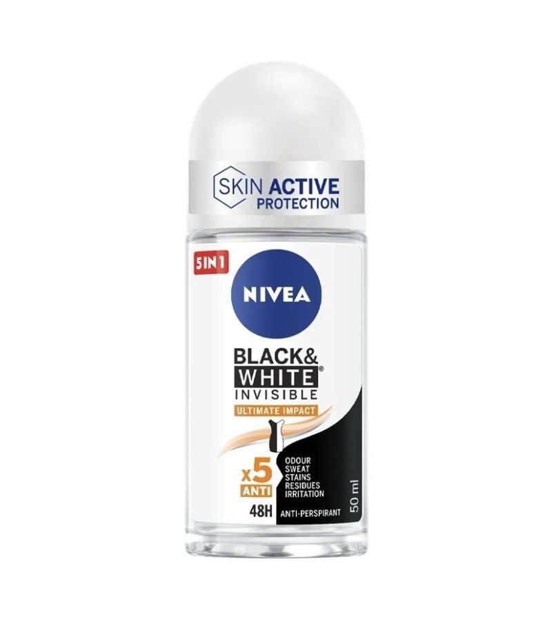 NIVEA – Deodorante Roll-On Black & White Ultimate Impact 50 Ml