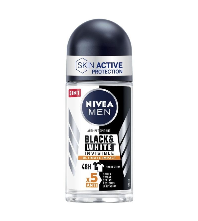 NIVEA – Deodorante Men Roll-On Black & White Ultimate 50 Ml