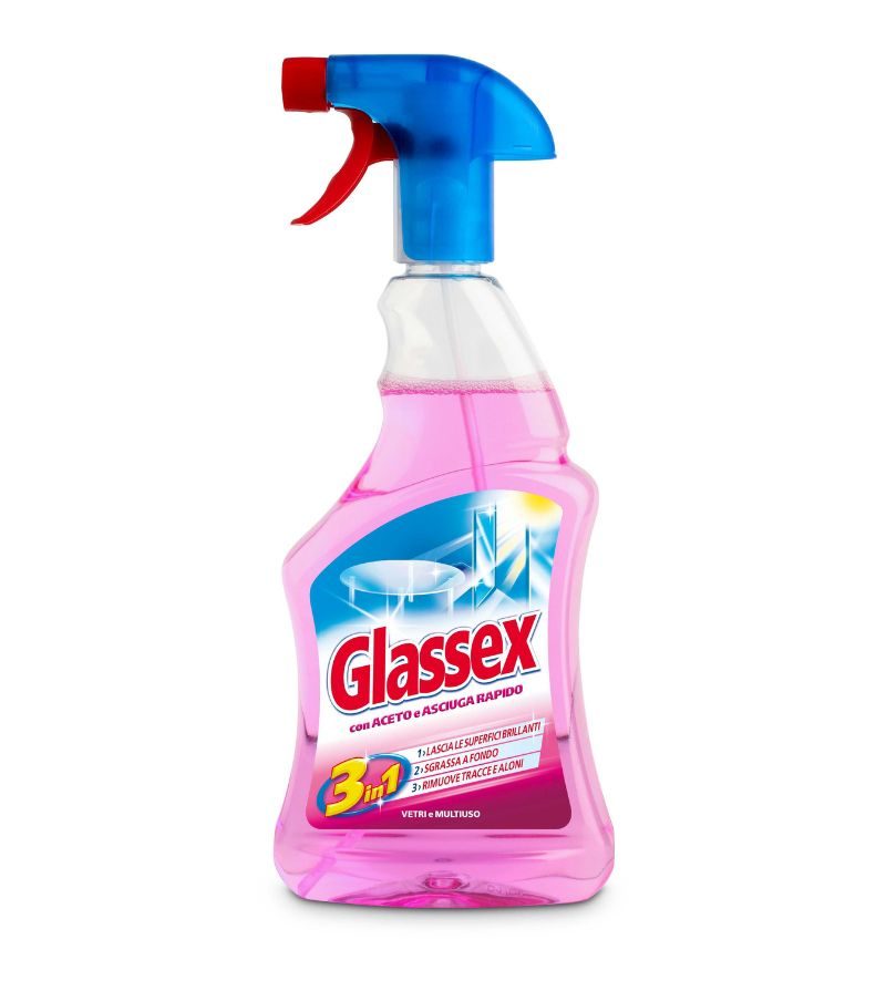 GLASSEX – Spray Detrgente Multiuso Completo Aceto 500 Ml