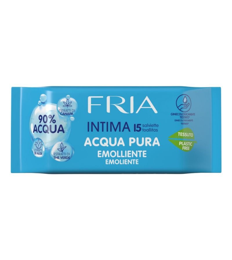 FRIA – Salviette Intime Acqua Pura Emolliente 15 Pz