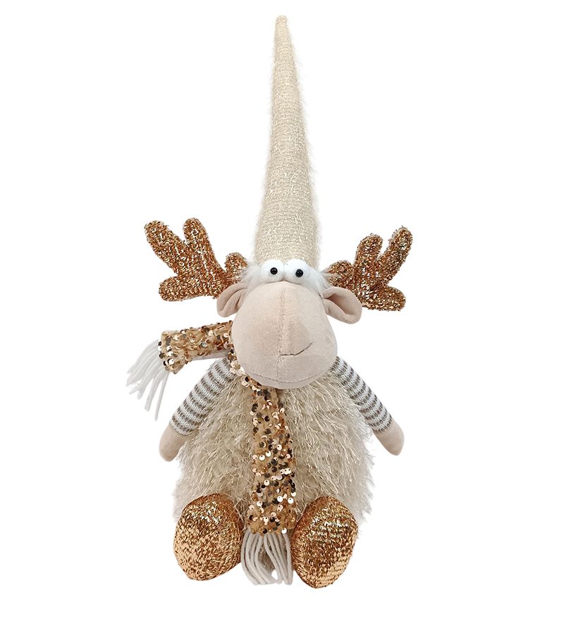 Renna con paillettes e luce