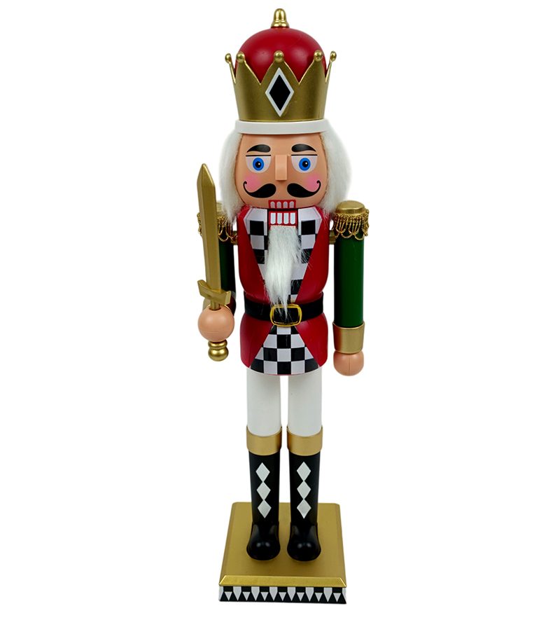 Soldato schiaccianoci con suono e movimento 39 cm