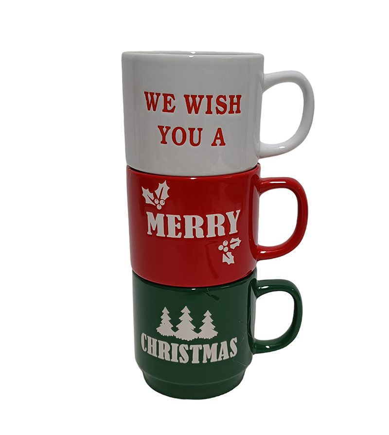 Set 3 tazzine natalizie 410 ml