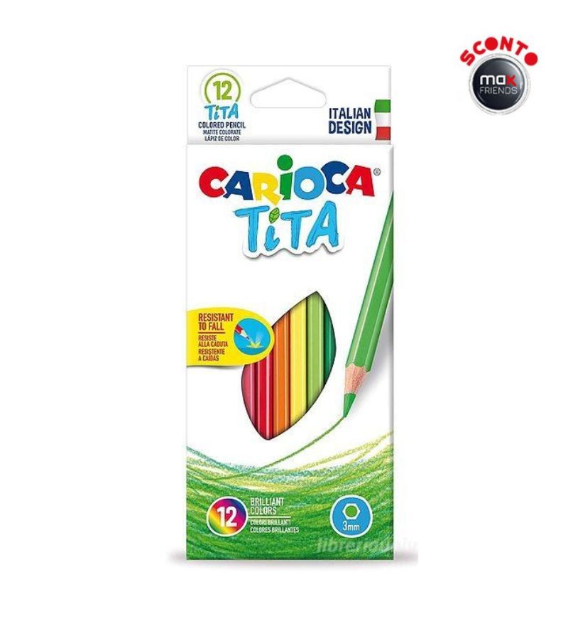 CARIOCA – Matite Colorate Tita – Confezione Da 12 Pezzi