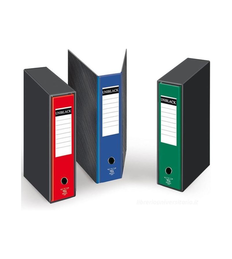 PIGNA – Registratore Uniblack Dorso 8 Cm – Colori Assortiti