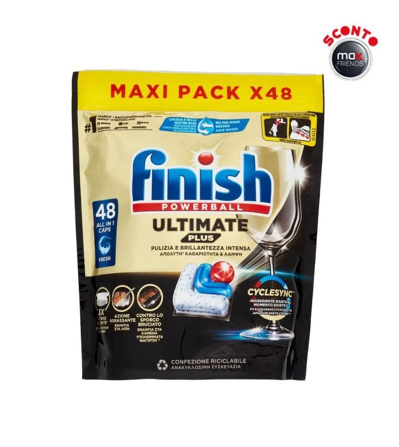 FINISH – Tabs Xl Ultimate Plus Fresh Aio – 48 Pz
