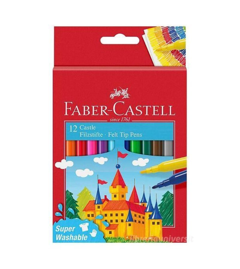FABER CASTELL – Astuccio Pennarelli Castello – Confezione Da 12 Pezzi