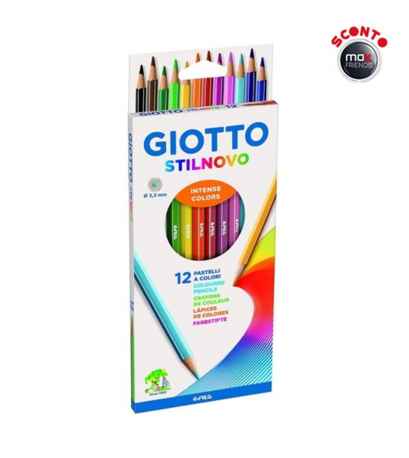 FILA – Matite Colorate Stilnovo – Confezione Da 12 Pezzi