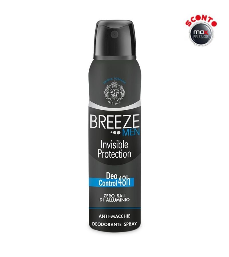 BREEZE – Deodorante Spray Men Invisible Protection – 150 Ml