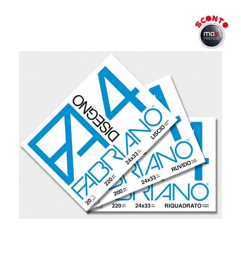 FABRIANO – Album Da Disegno F/4 20 Fogli – Tipologie Assortite