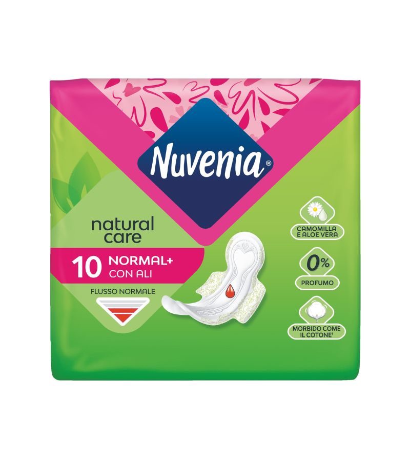 NUVENIA – Assorbenti Natural Care Con Ali – 10Pz