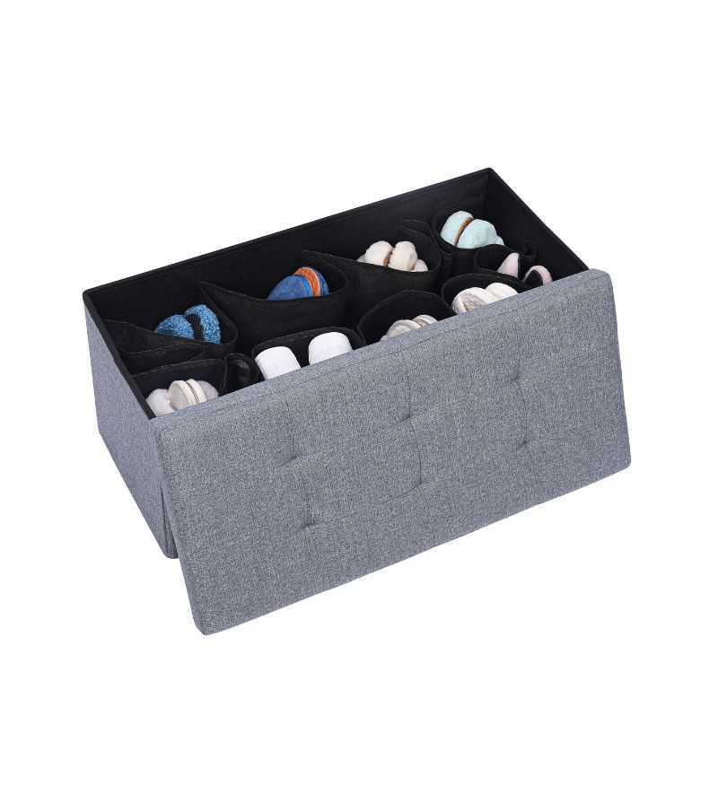 – POUF DOUBLE LINEN CON SCARPIERA