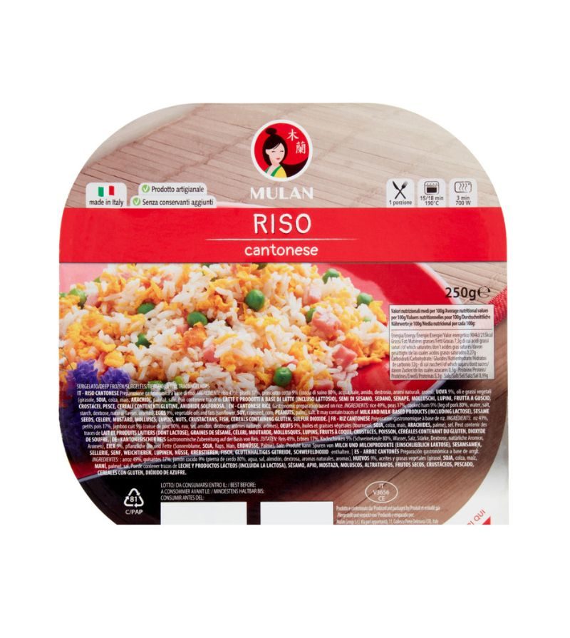 MULAN – Riso Cantonese Surgelato – 250Gr