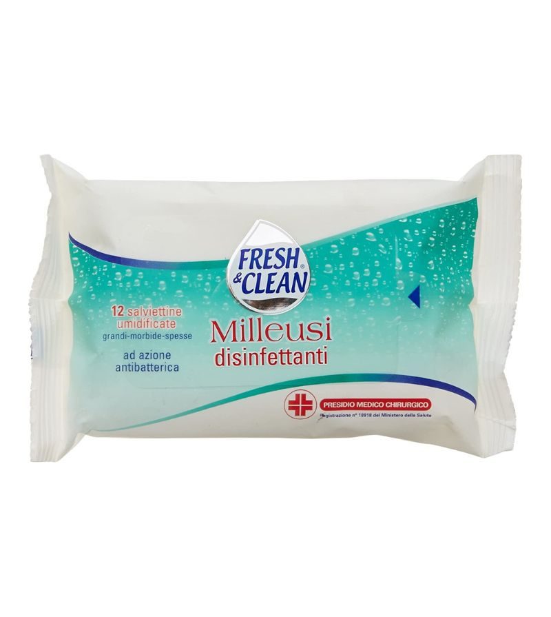 FRESH & CLEAN – Salviette Disinfettanti – 12Pz
