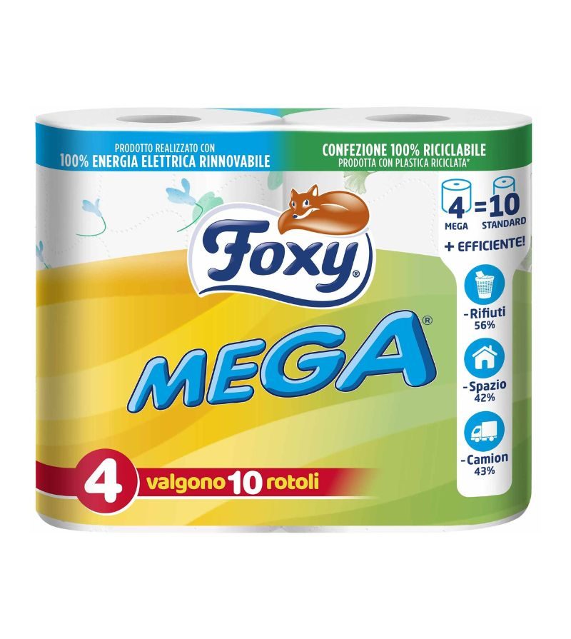 FOXY – Carta Igienica Mega – 4 Rotoli