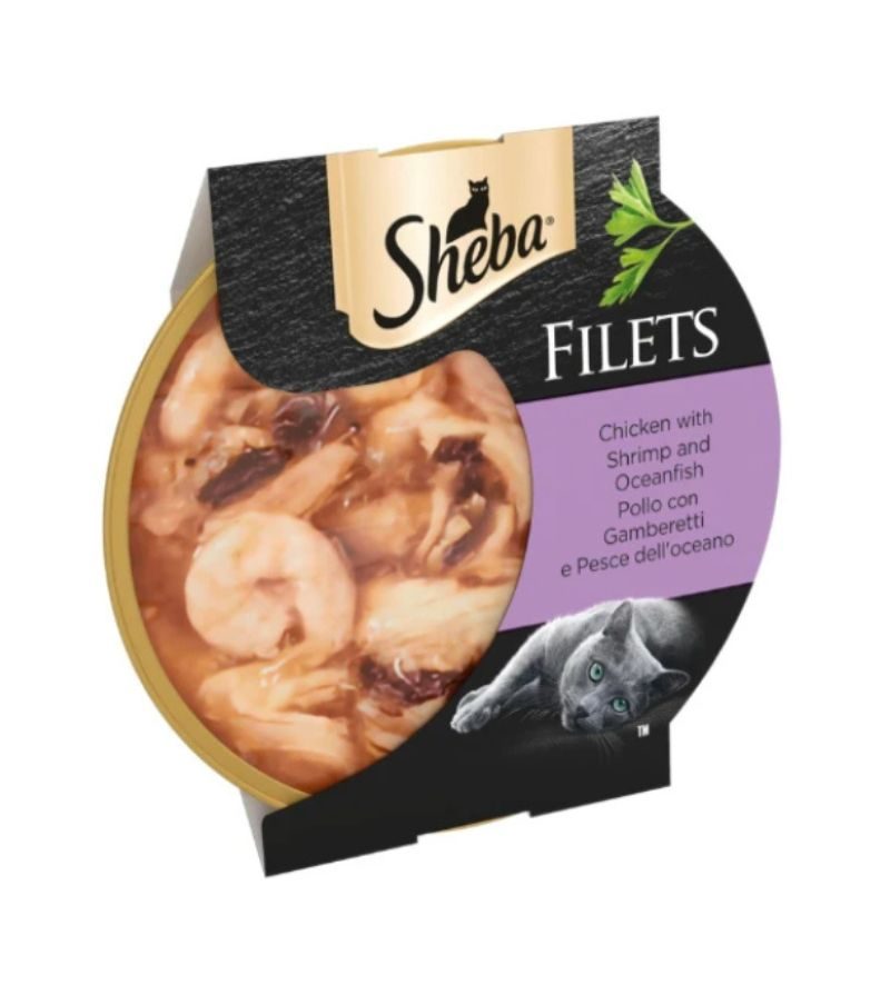 SHEBA – Filets Pollo, Gamberetti E Pesce – 60Gr