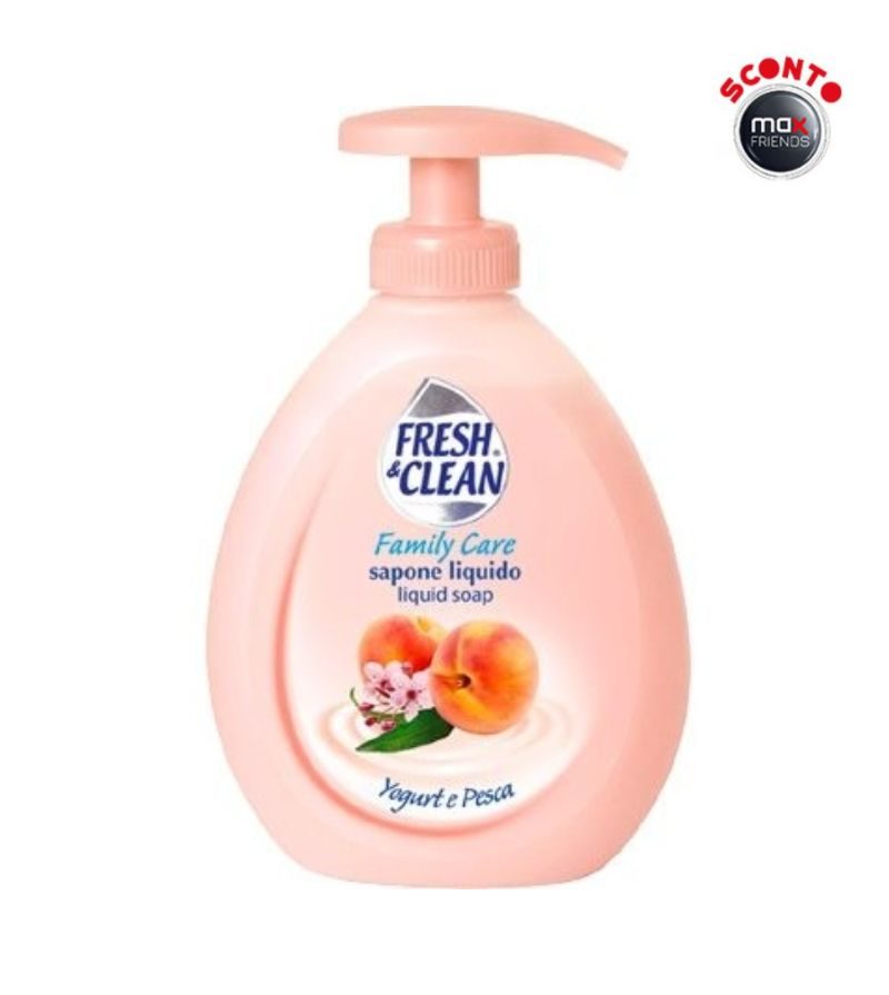 FRESH & CLEAN – Sapone Liquido Yogurt E Pesca – 300Ml