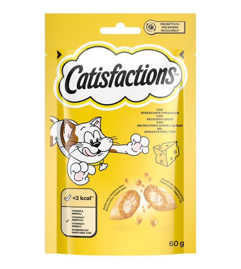 CATISFACTIONS – Snack Formaggio – 60Gr