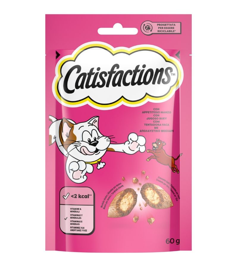 CATISFACTIONS – Snack Manzo – 60Gr