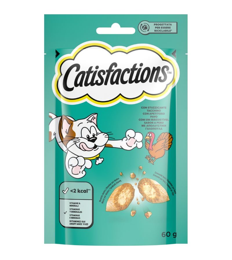 CATISFACTIONS – Snack Tacchino – 60Gr