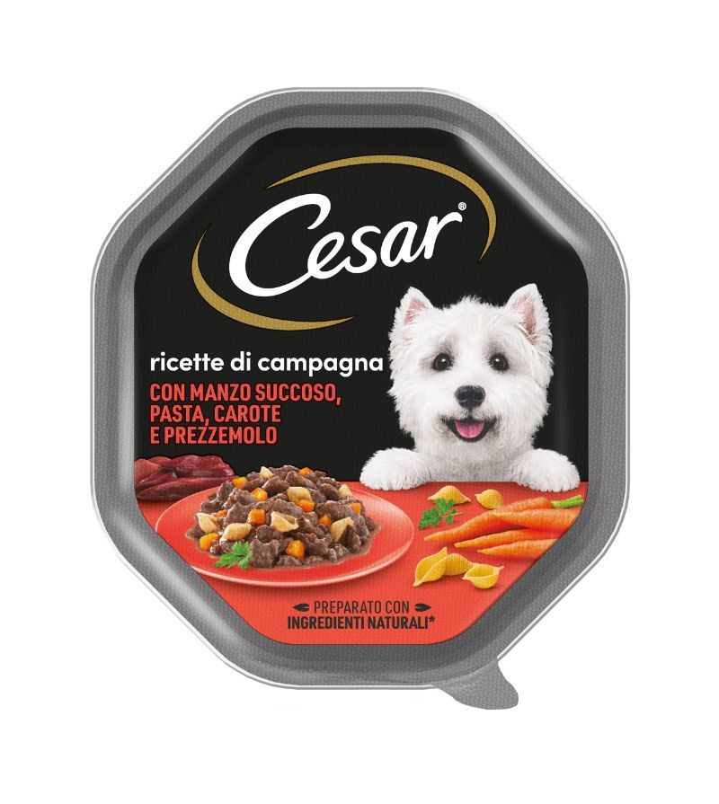 CESAR DOG – Umido Manzo Pasta Carote – 150Gr