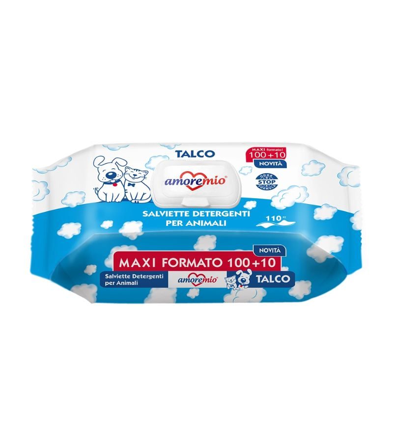 AMOREMIO – Salviette Animali Al Talco – 110Pz